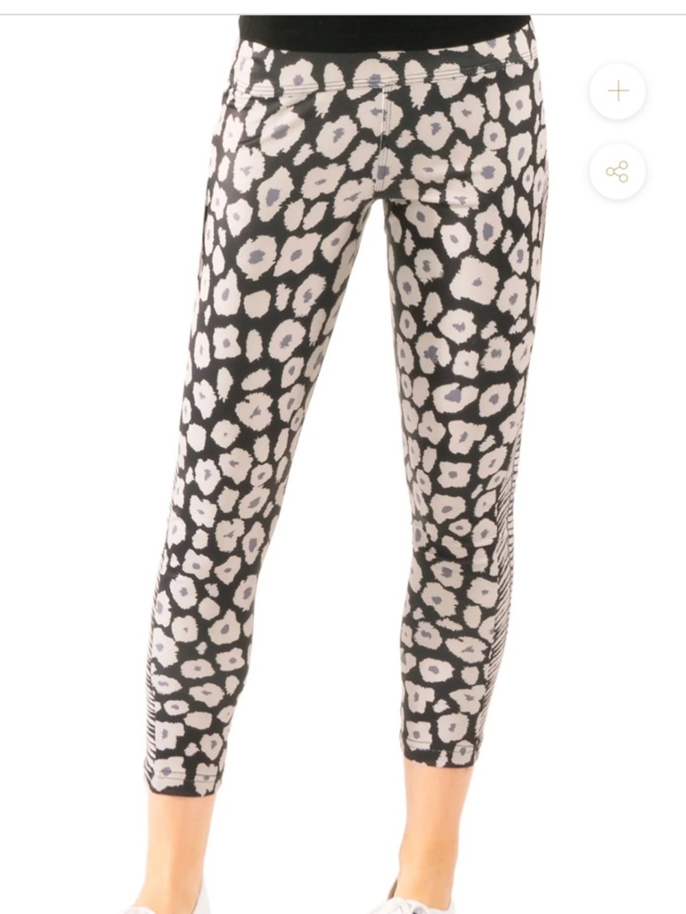 Gretchen Scott Designs Leopard Print Leggings/Capris Sz L LIKE NEW